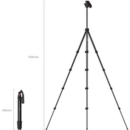 SmallRig 5473 - zestaw, statyw Alu + głowica video - wymiary
